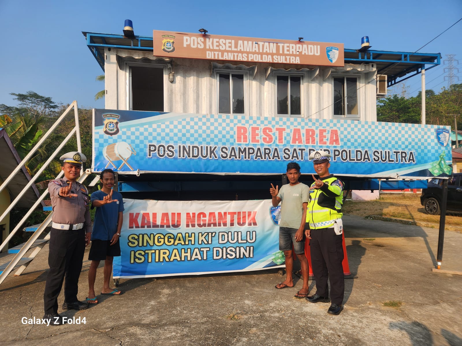 Pos PJR Induk Sampara Jadi Tempat Singgah Nyaman, Sopir Apresiasi Pelayanan Humanis Ditlantas Polda Sultra