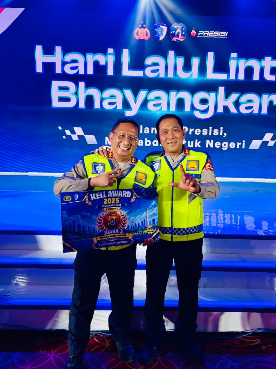 Dari Transparansi Tumbuh Kepercayaan, Ditlantas Polda Sultra Raih Juara 3 ICELL Award Korlantas Polri